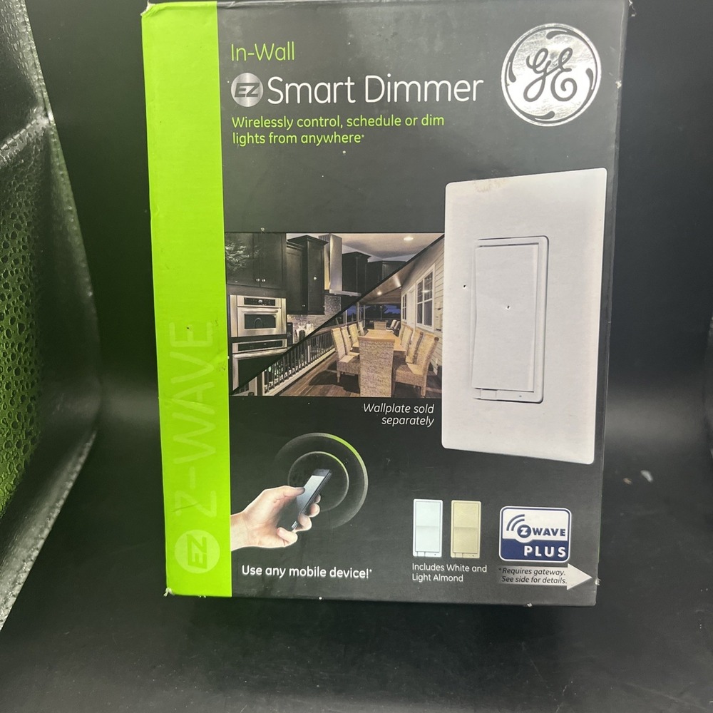 GE Enbrighten Z-Wave Plus Smart Dimmer Switch 3-Way White & Light Almond 14294